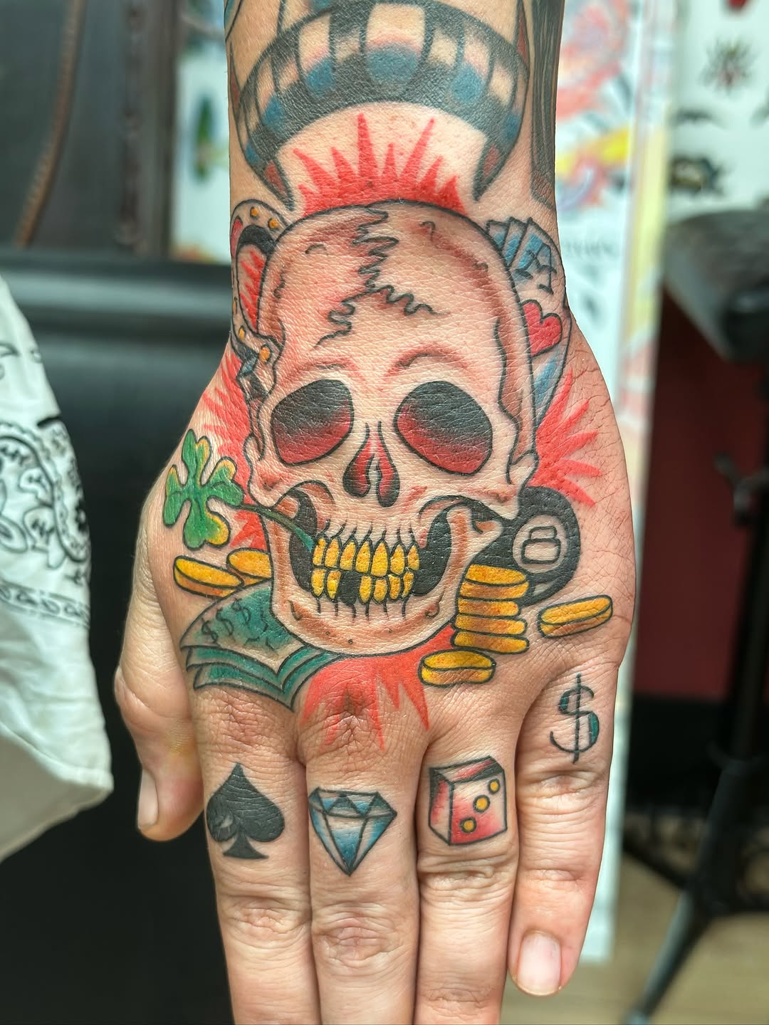 Hand and knuckle tattoo portfolio image